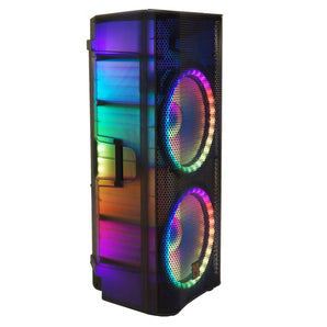 MR DJ Lets Jump Dual 15" 3Way 5000W DJ Active Speaker Powered PA Party BT USB Speaker MIC