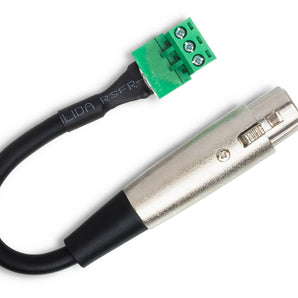 Hosa PHX-106F Low-voltage Adaptor - XLR3F to PHX3M - 6 inch