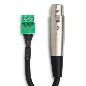 Hosa PHX-106F Low-voltage Adaptor - XLR3F to PHX3M - 6 inch
