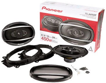 2 Pair Pioneer TS-A6960F 6x9" 4-Way 450Watt Coaxial Car Audio Speakers
