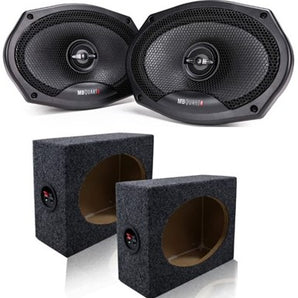 MB Quart PK1-169 Premium 6×9 Inch Coaxial Speakers + 6x9" Box