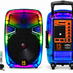 MR DJ PL15FLAME 15" Portable Translucent Bluetooth Speaker