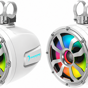 Diamond Audio POD10F4W 10" Marine Tower Speaker 400W LED White