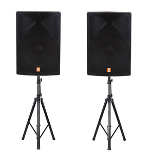 MR DJ 18" Passive Speakers with Stand for PA DJ Use