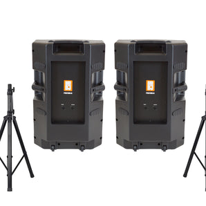 2 MR DJ PRO118S-G Powerful PRO PA DJ Single 18" Passive Speaker + Stand