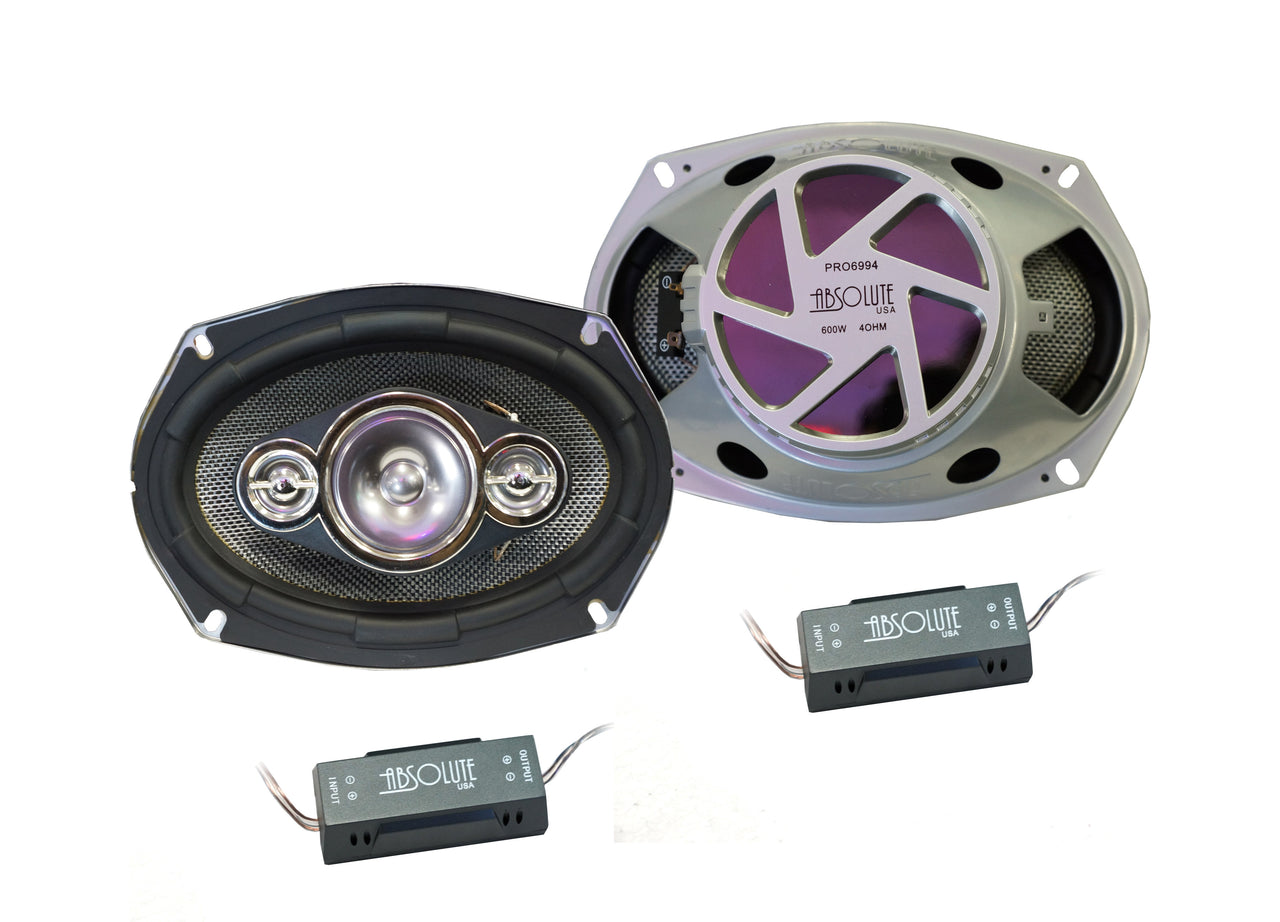 Absolute USA PRO6994 Pro Series 6x9" 4 Way full-range loudspeakers 6x9" 4 Way full-range loudspeakers Car Speakers 600 Watts Max Power