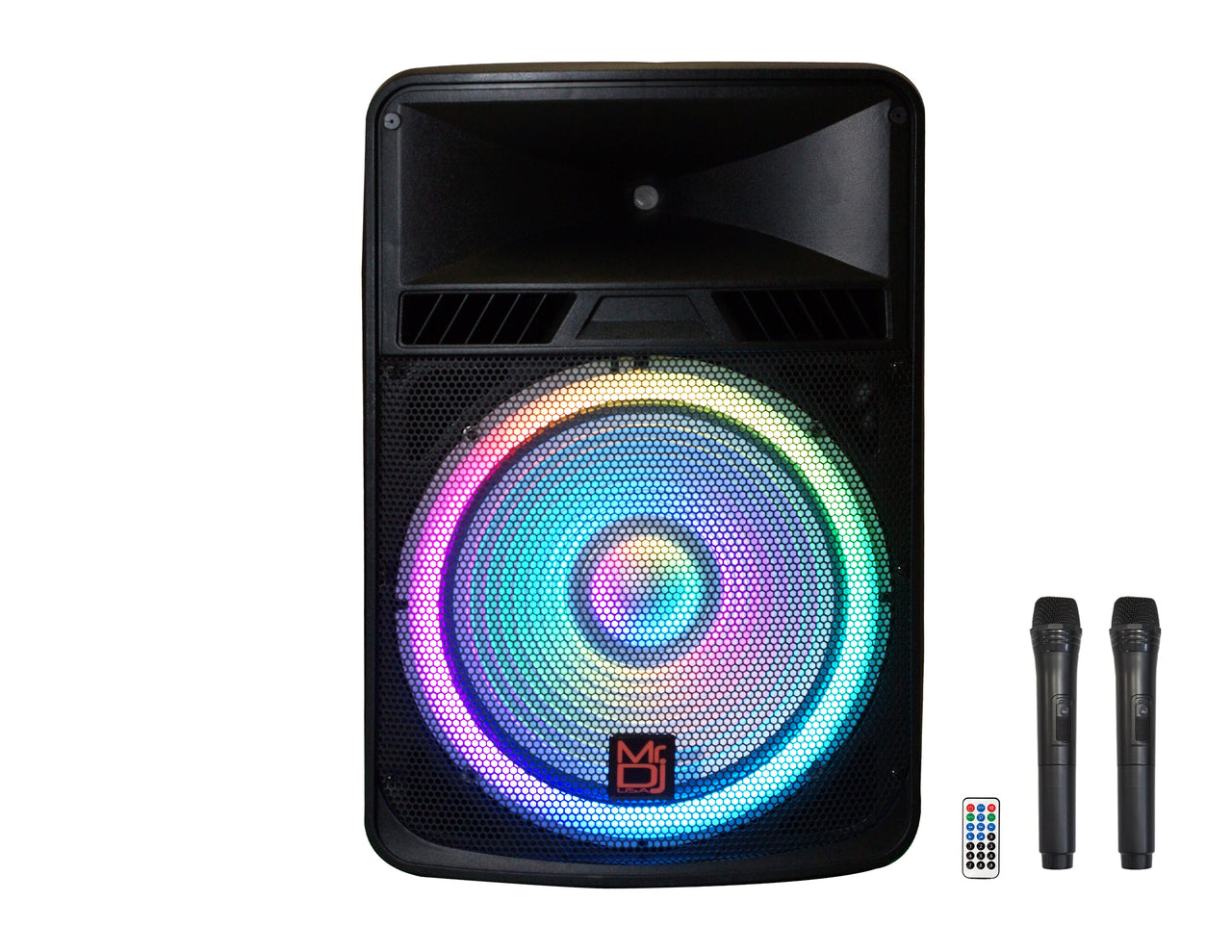 Pair of 18" Power Speaker Built-in Battery/Bluetooth/Amplifier/SD/USB/FM Radio