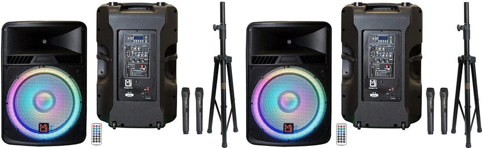 18 Pa DJ 4000 Watts Max Power Active Speaker Built-in Battery/Bluetooth/Amplifier/SD/USB/FM Radio