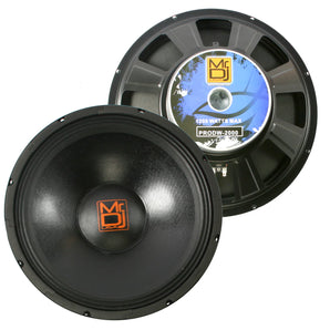 MR DJ PRODW2000 1200W 15" 8 Ohm PRO PA DJ Home Audio Raw Replacement Subwoofer
