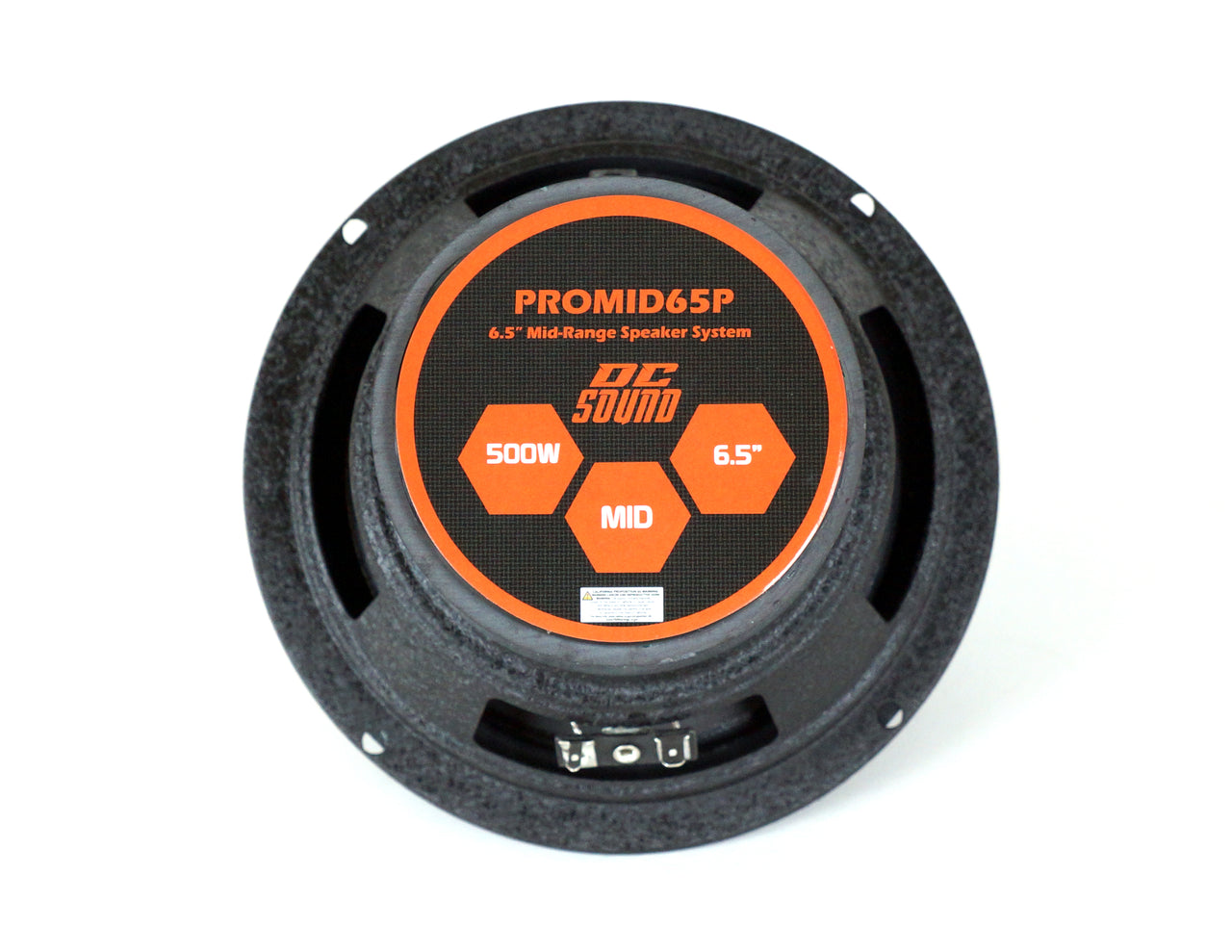 DC Sound PROMID65P 6.5" 500W Mid-Range Aluminum Bullet Loudspeaker + Flat Box