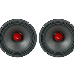 2 Pair DC Sound PROMID65P 6.5" 500W Mid-Range Aluminum Bullet Loudspeaker