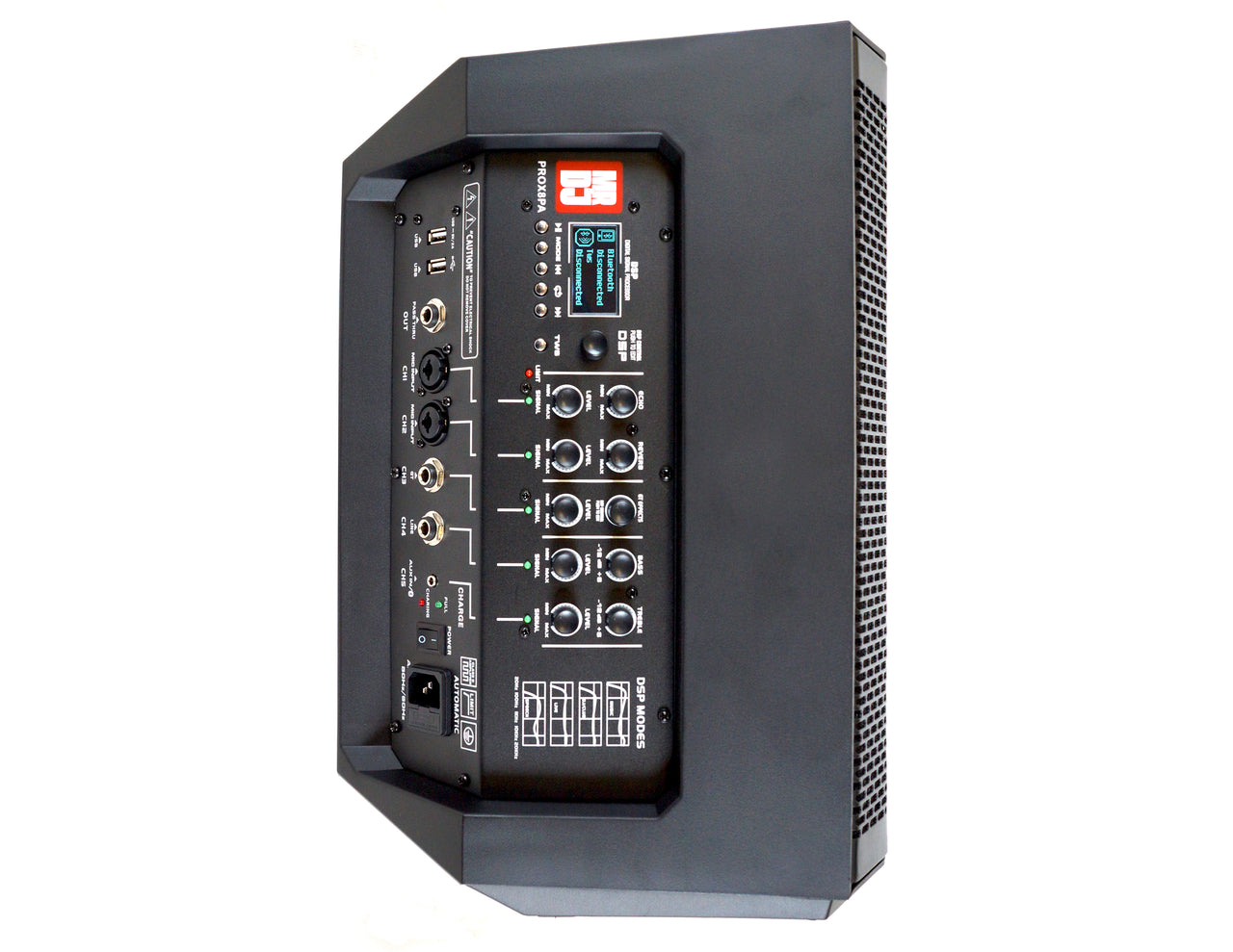 2 MR DJ PROX8PA PRO Battery Powered Active Portable PA Speaker All-in-One Array System