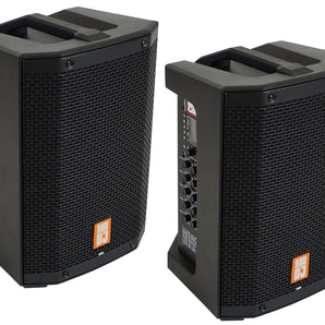 2 MR DJ PROX8PA PRO Battery Powered Active Portable PA Speaker All-in-One Array System