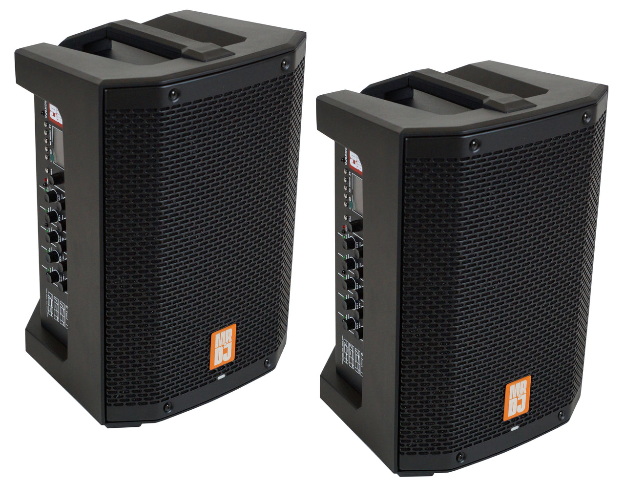 2 MR DJ PROX8PA PRO Battery Powered Active Portable PA Speaker All-in-One Array System