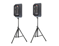 Thumbnail for 2 MR DJ PROX8PA PRO Battery Powered Active Portable PA Speaker All-in-One + Stand