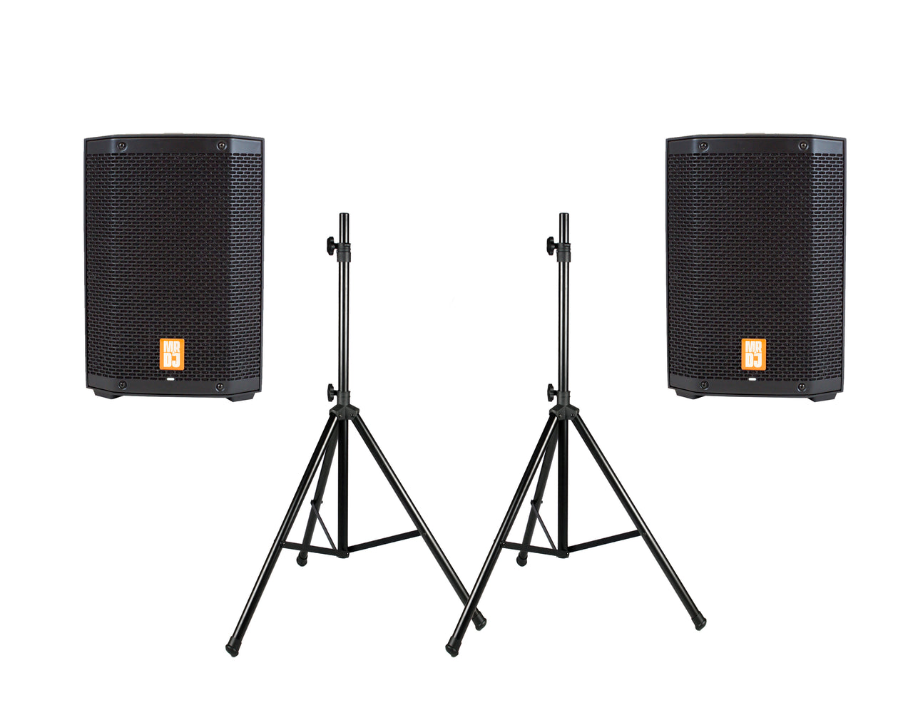 2 MR DJ PROX8PA PRO Battery Powered Active Portable PA Speaker All-in-One + Stand