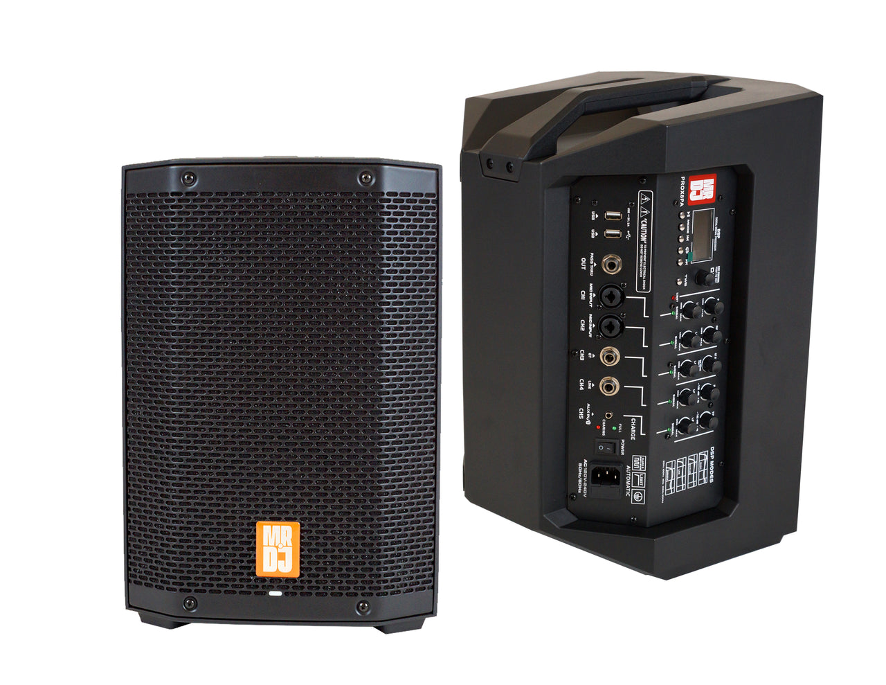 2 MR DJ PROX8PA PRO Battery Powered Active Portable PA Speaker All-in-One + Stand