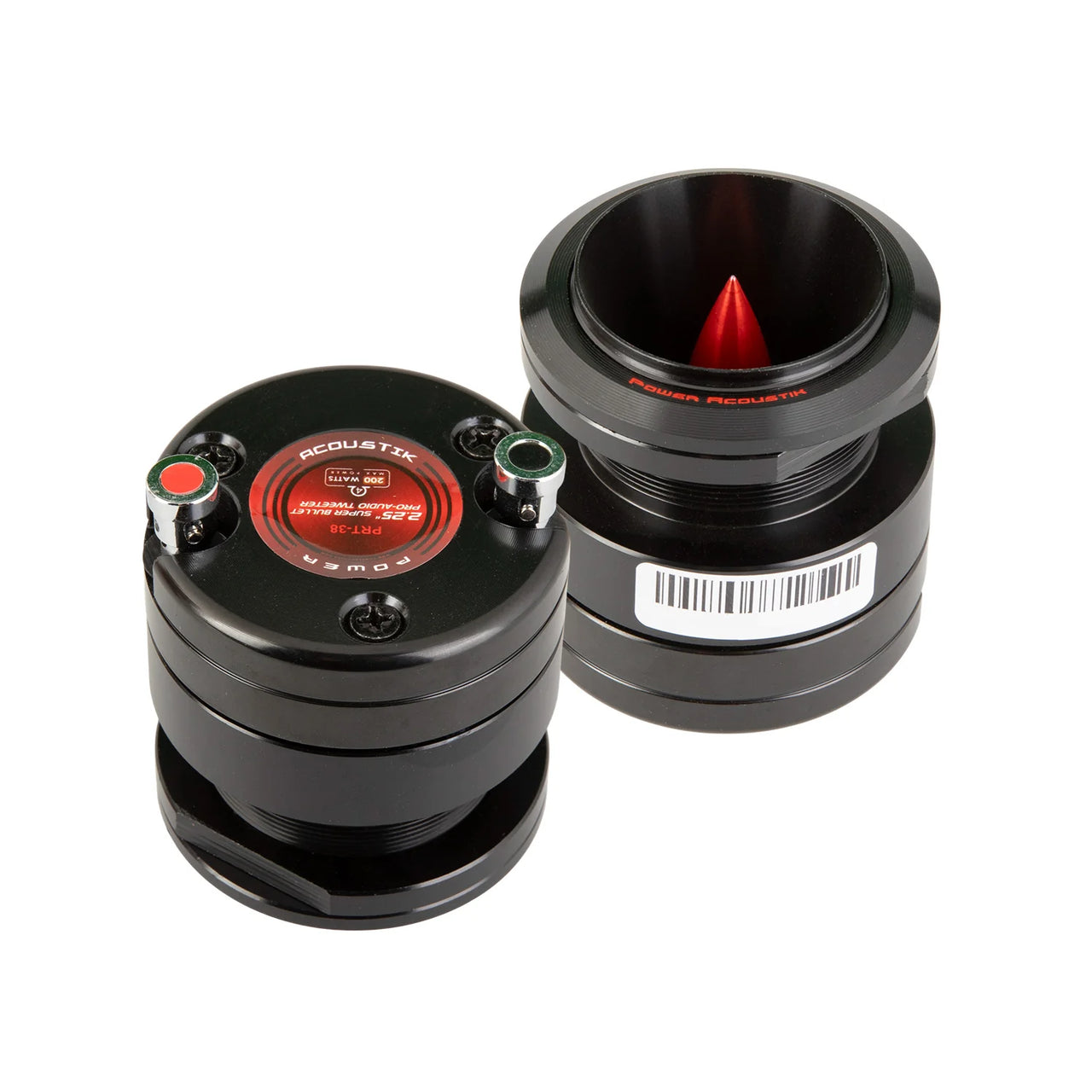 Power Acoustik PRT-38 2.25" Aluminum Super Bullet Pro Audio Tweeters Pair