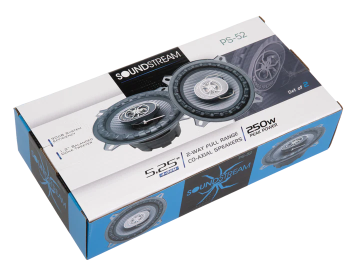 Soundstream PS-52 5.25" 2-Way Full Range Coaxial Speakers 250W Pair
