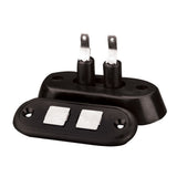 Install Bay PS4-10 door lock switch kit components with metal connectors for sliding van doors.