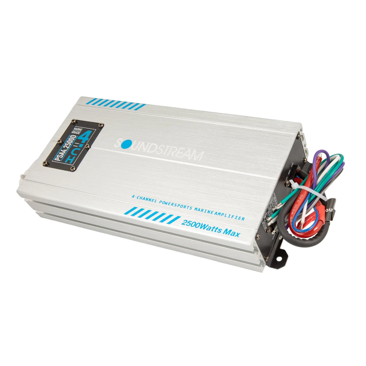 Soundstream PSA4.2500D IP66 Waterproof 4-Channel Powersport, Marine & Motorcycle Amplifier – 2,500W Max