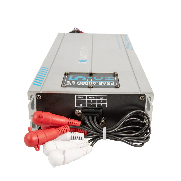 Soundstream PSA5.4000D IP66 Waterproof 5-Channel Powersport, Marine & Motorcycle Amplifier – 4,000W Max