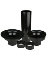 Install Bay PSP2 Port Tube Kit components including port tube and funnels in black color.