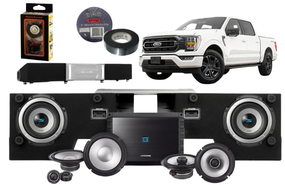 Alpine PSS-23FORD-F150BO 8-Speaker Upgrade Kit Fits select 2018-25 Ford F-150 Bundle