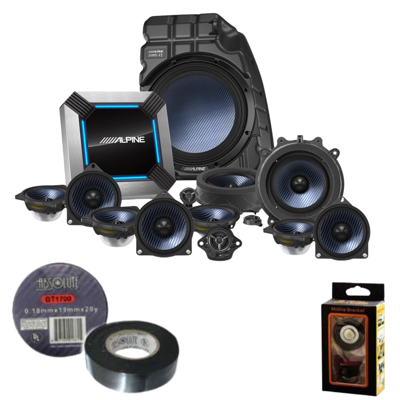 Alpine PSS-TSLA-213P 13-Speaker Fit 2018-21 Tesla Model 3 with Factory Premium Audio Bundle