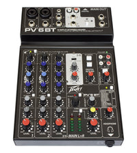 Thumbnail for Peavey PV 6 BT 6 Channel Compact Mixing Mixer Console with Bluetooth + 1/4
