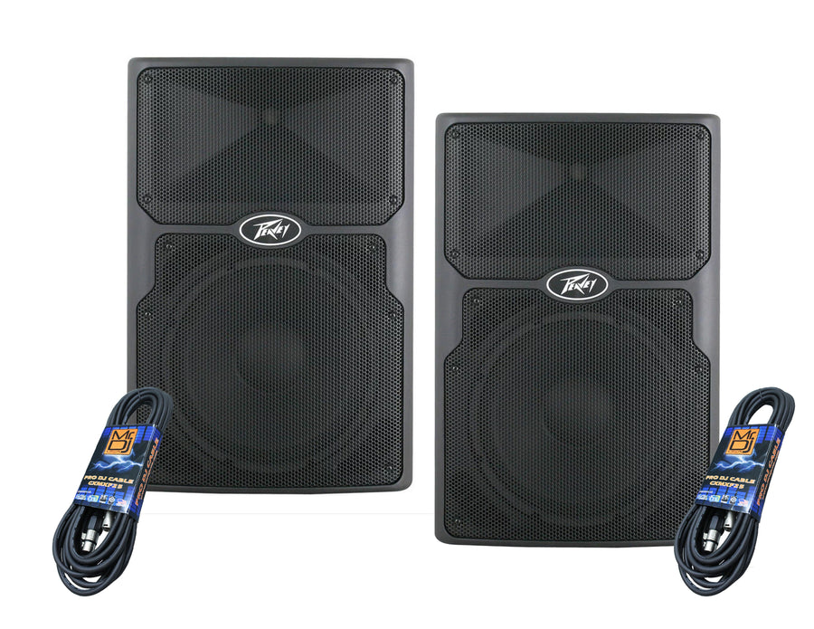 2 Peavey PVXp 10 10" Bluetooth Powered Loudspeaker + Speaker Stand+ XLR Cable