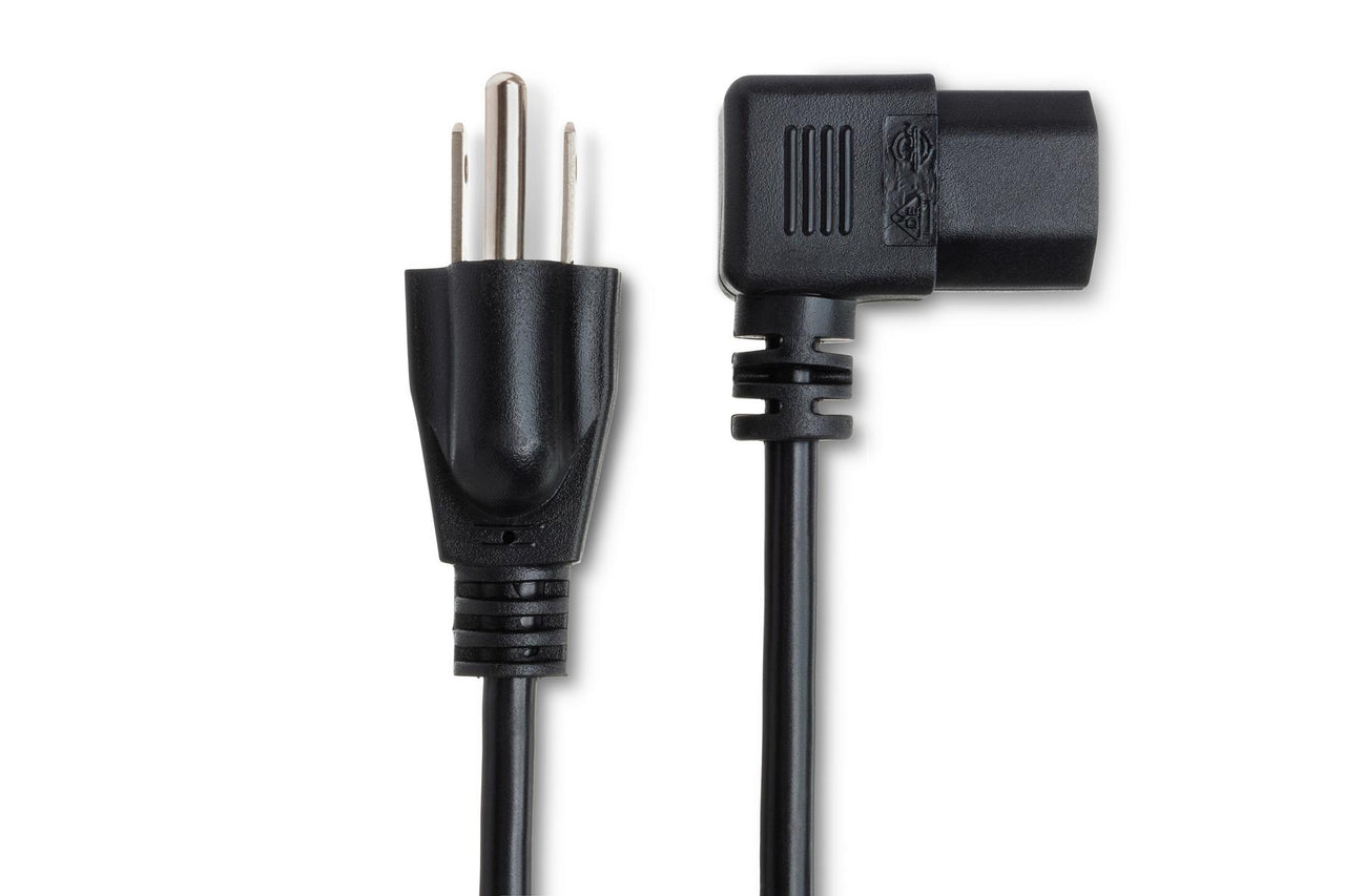 Hosa PWC-141R Right-angle IEC C13 Power Cable 1 foot
