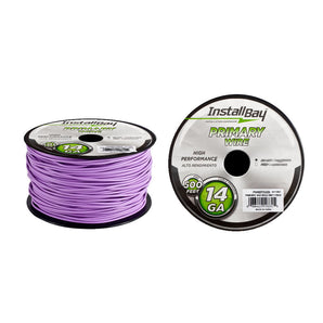 Install Bay PWPL14500 Primary Wire 14 Gauge All Copper Purple Coil - 500 ft