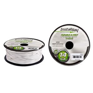 Install Bay PWWT14500 Primary Wire 14 Gauge All Copper White Coil - 500 ft