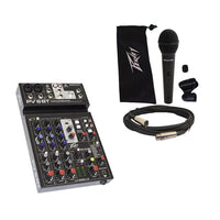 Thumbnail for Peavey PV 6 BT 6 Channel Compact Mixing Mixer Console with Bluetooth + PVi 100 Microphone