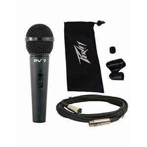 Peavey PV 7 MICROPHONE W/ XLR CBL And 5 Meter Xlr To Xlr Mic Cable 3013490