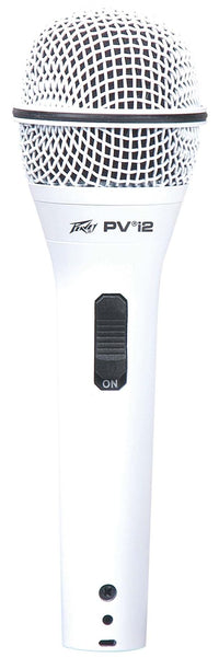 Thumbnail for Peavey PVI 2W White Cardioid Unidirectional Dynamic Vocal Microphone with XLR Cable