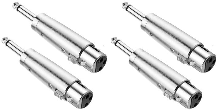 8 AT TQTMXLRF XLR Female to 1/4" Mono Male Adapter Converter Gender Audio Coupler