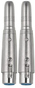 4 MR DJ QTXLRF1 XLR Female to 1/4" Stereo Female Adapter Converter Gender Audio Coupler