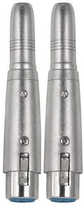 4 AT TQTXLRF XLR Female to 1/4" Stereo Female Adapter Converter Gender Audio Coupler