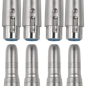 8 MR DJ QTXLRF1 XLR Female to 1/4" Stereo Female Adapter Converter Gender Audio Coupler