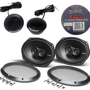 Rockford Fosgate R1T-S 1" Tweeter & R169X3 6” x 9” 3-Way Coaxial Speaker