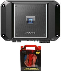 Thumbnail for Alpine R2-A60F 4 Channel 600 Watt Class D Car Audio Amplifier & KIT8 Installation AMP Kit