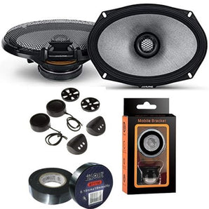 Alpine R2-S69 R-Series 6"x9" 600W 2-Way Car Coaxial Speakers & PAK1