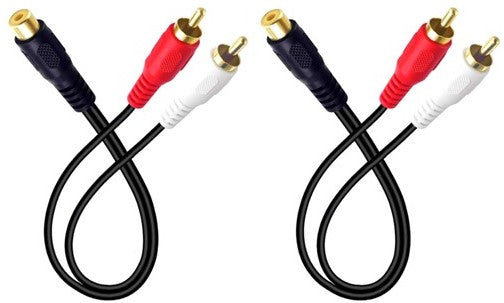 8 Absolute 1F2M RCA Interconnect Cable Wire Marine Car Amplifier Stereo Home Audio