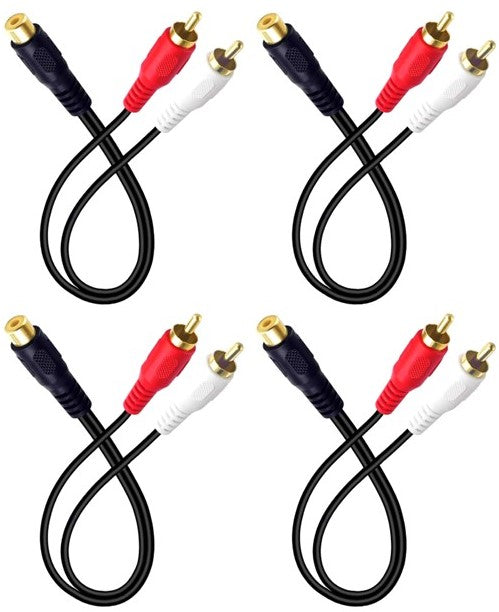 8 Absolute 1F2M RCA Interconnect Cable Wire Marine Car Amplifier Stereo Home Audio