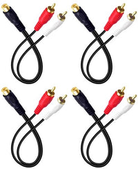 Thumbnail for 8 Absolute 1F2M RCA Interconnect Cable Wire Marine Car Amplifier Stereo Home Audio