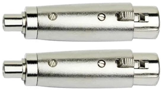 8 AT TRCAXLRF XLR Female to RCA Female Adapter Converter Gender Audio Coupler