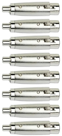 Thumbnail for 8 AT TRCAXLRF XLR Female to RCA Female Adapter Converter Gender Audio Coupler