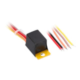 Install Bay RLM1020A Mini Relay Pre-Wired 10/20A components with colored wires for electrical connections.